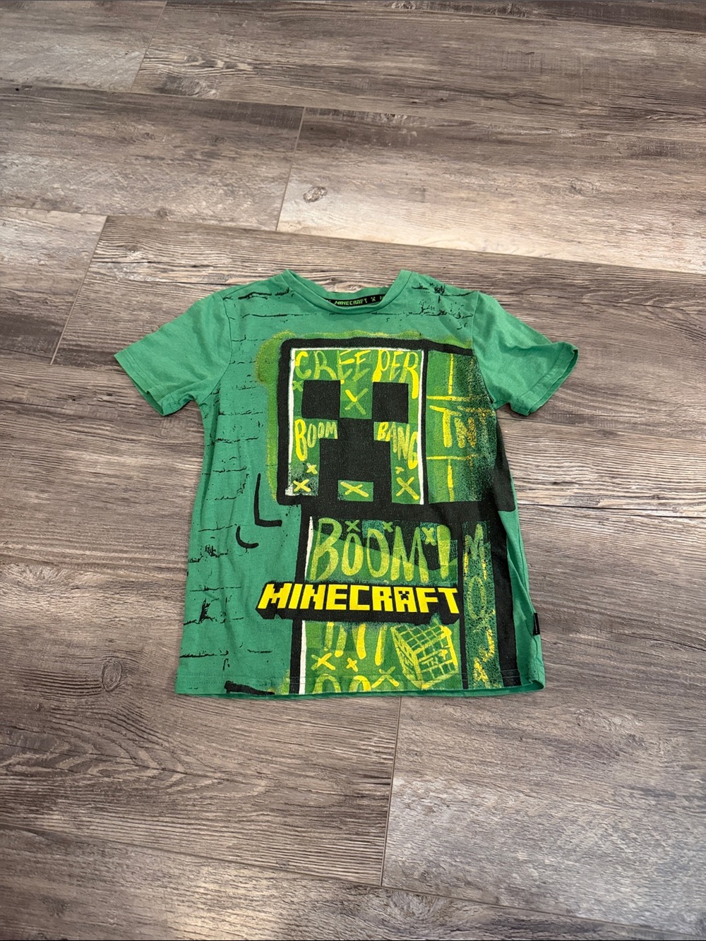 Minecraft Boys' Green Graphic Tee